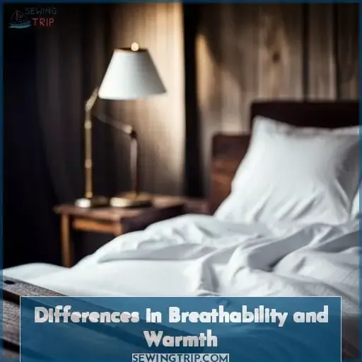 Differences in Breathability and Warmth