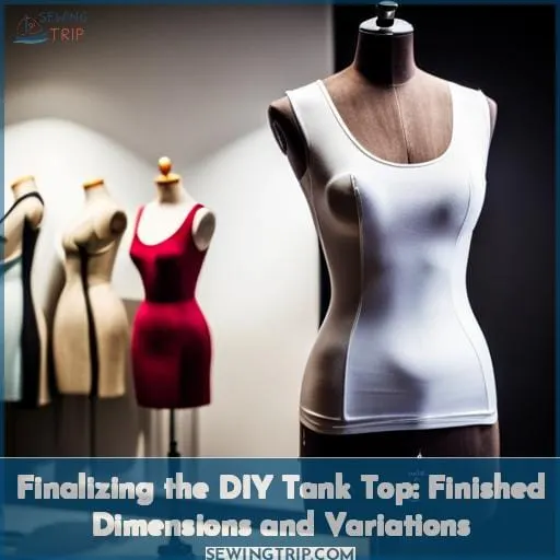 Finalizing the DIY Tank Top: Finished Dimensions and Variations