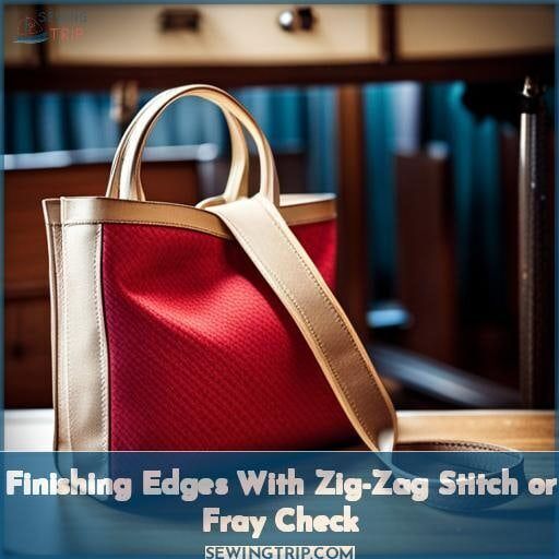 Finishing Edges With Zig-Zag Stitch or Fray Check