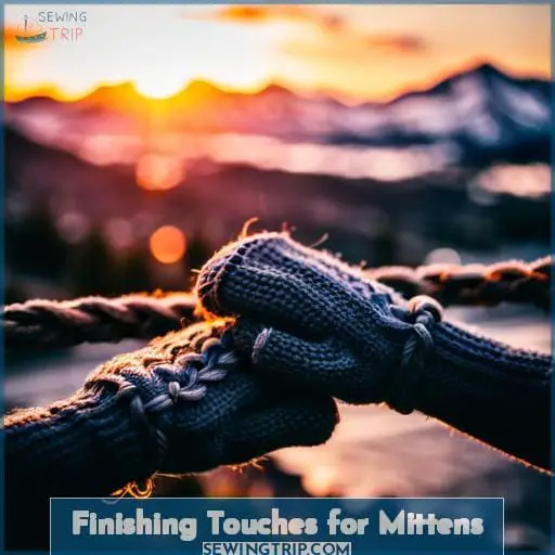 Finishing Touches for Mittens