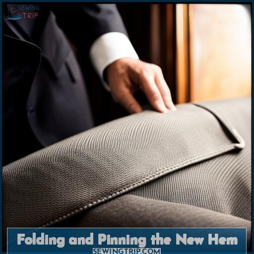 Folding and Pinning the New Hem