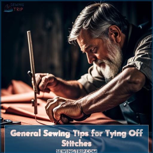General Sewing Tips for Tying Off Stitches