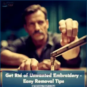get rid of unwanted embroidery