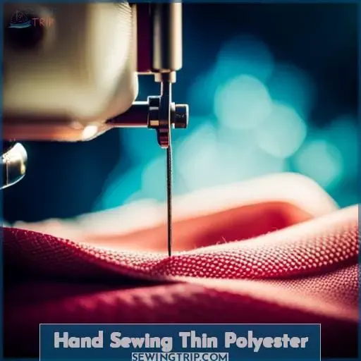 Hand Sewing Thin Polyester