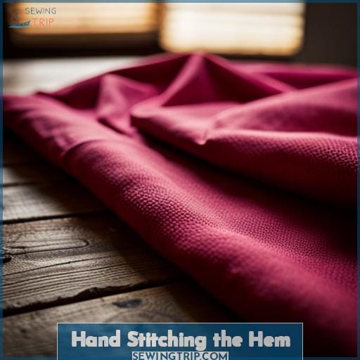 Hand Stitching the Hem