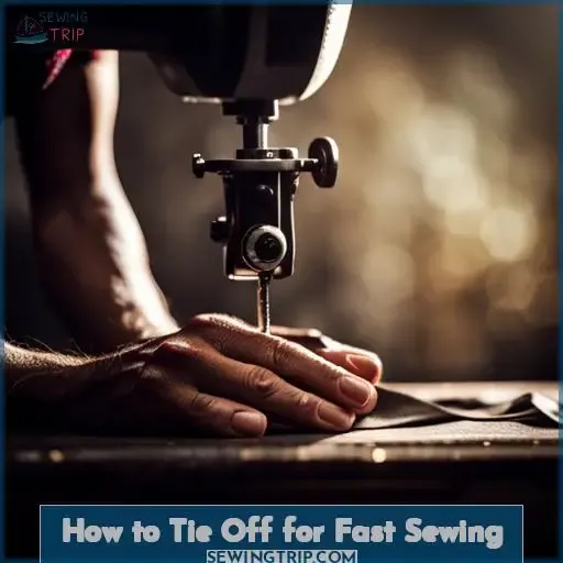 how to fasten off sewing