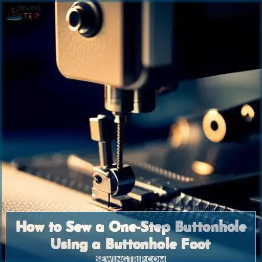 How to Sew a One Step Buttonhole Using a Buttonhole Foot