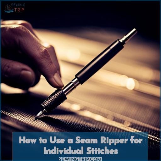 How to Use a Seam Ripper for Individual Stitches