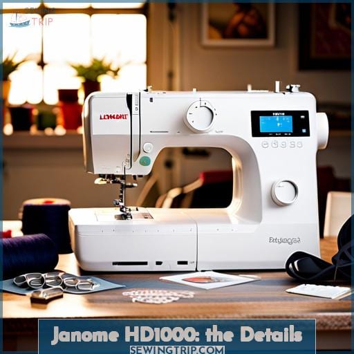Janome HD1000: the Details