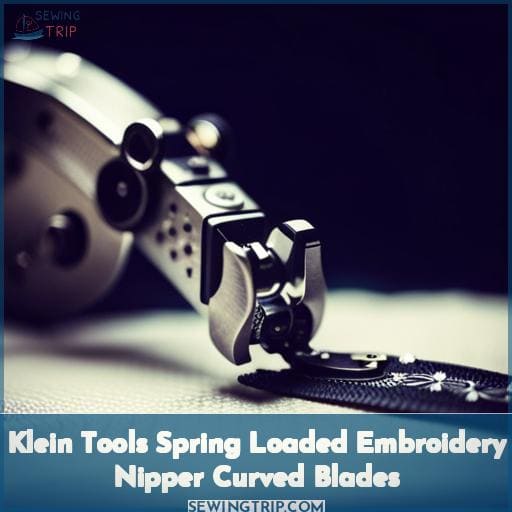 Klein Tools Spring Loaded Embroidery Nipper Curved Blades