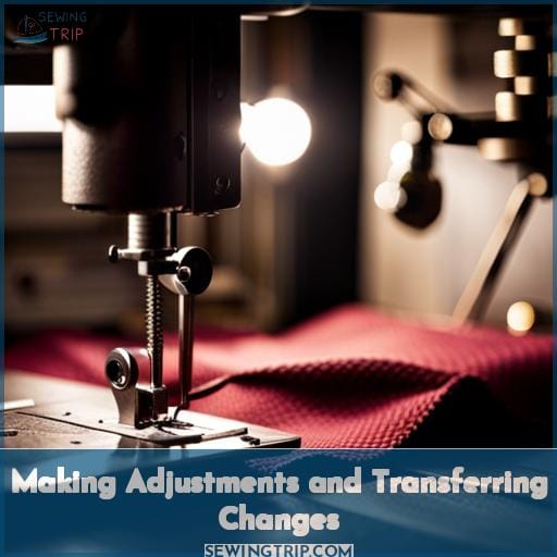 Making Adjustments and Transferring Changes