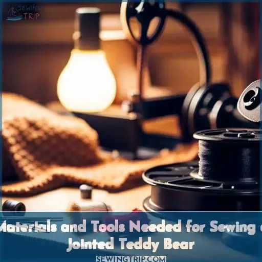 Materials and Tools Needed for Sewing a Jointed Teddy Bear
