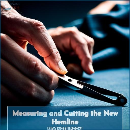 Measuring and Cutting the New Hemline