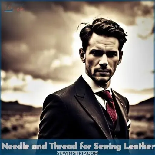 Needle and Thread for Sewing Leather