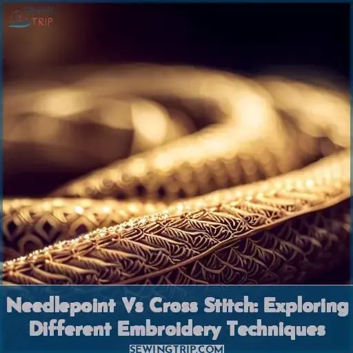 needlepoint vs cross stitch vs embroidery