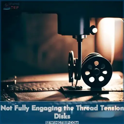 Not Fully Engaging the Thread Tension Disks