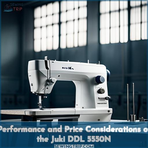 Performance and Price Considerations of the Juki DDL 5550N
