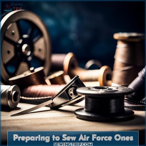 Preparing to Sew Air Force Ones