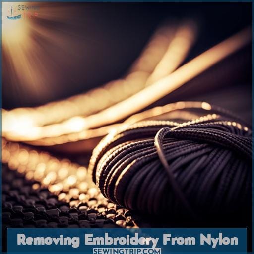 Removing Embroidery From Nylon