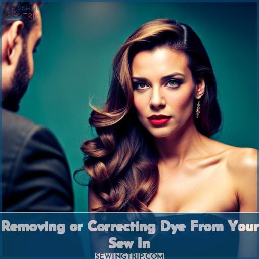Removing or Correcting Dye From Your Sew In