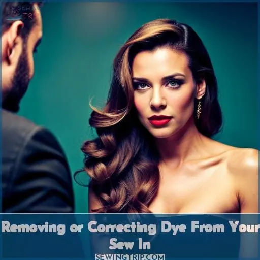 Removing or Correcting Dye From Your Sew In