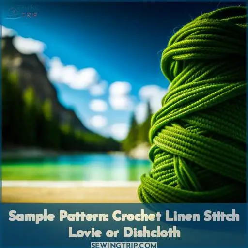 Sample Pattern: Crochet Linen Stitch Lovie or Dishcloth