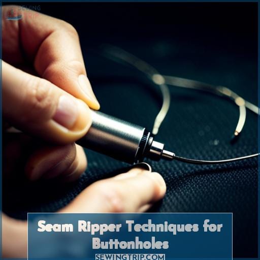 Seam Ripper Techniques for Buttonholes
