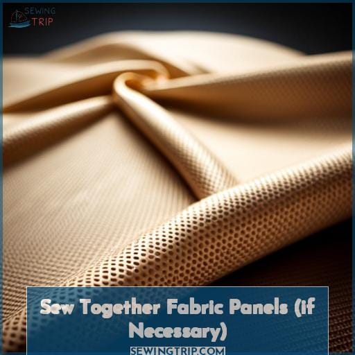 Sew Together Fabric Panels (if Necessary)
