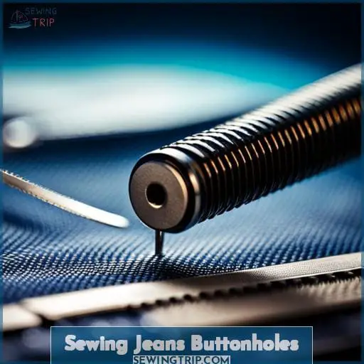 Sewing Jeans Buttonholes