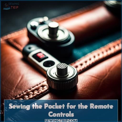 Sewing the Pocket for the Remote Controls