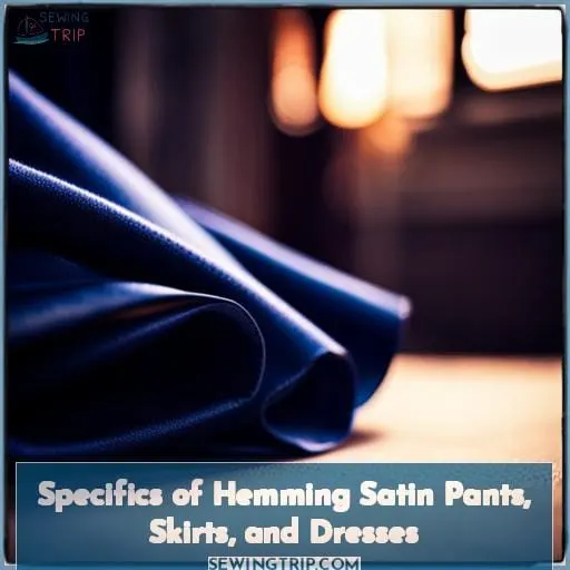 Specifics of Hemming Satin Pants, Skirts, and Dresses