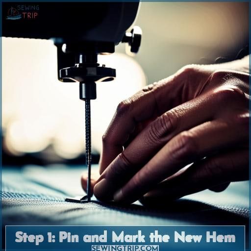 Step 1: Pin and Mark the New Hem