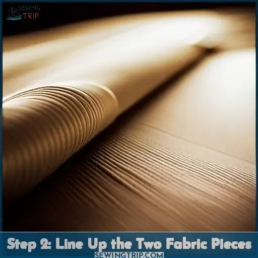 Step 2: Line Up the Two Fabric Pieces