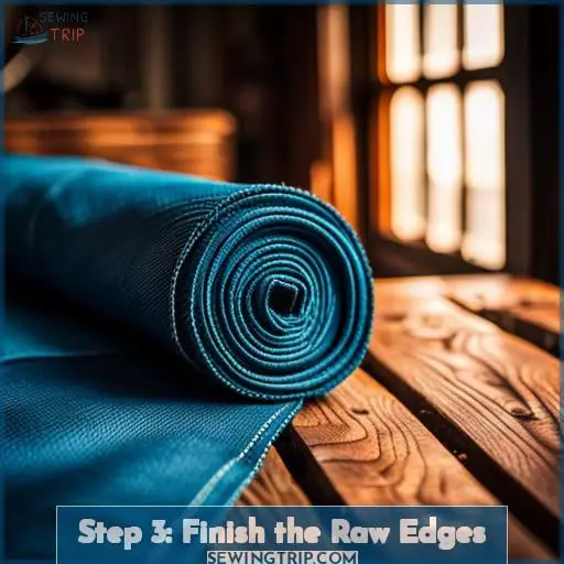 Step 3: Finish the Raw Edges