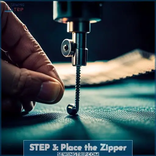 STEP 3: Place the Zipper