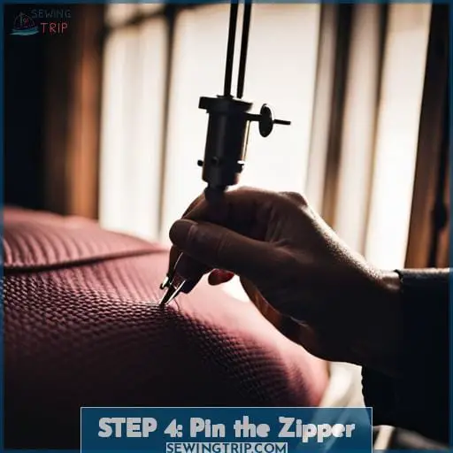 STEP 4: Pin the Zipper
