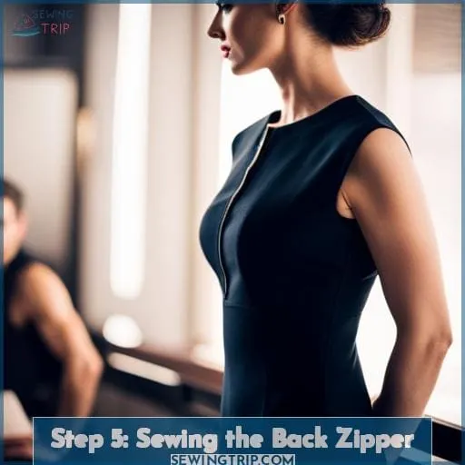 Step 5: Sewing the Back Zipper
