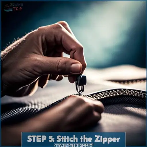 STEP 5: Stitch the Zipper