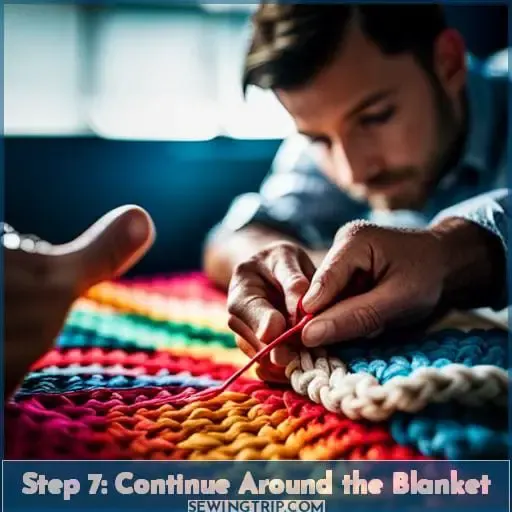 Step 7: Continue Around the Blanket