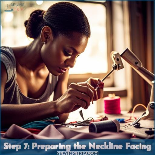 Step 7: Preparing the Neckline Facing
