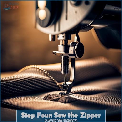 Step Four: Sew the Zipper