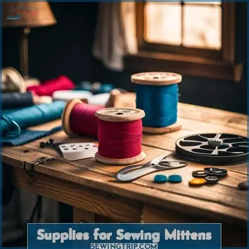 Supplies for Sewing Mittens