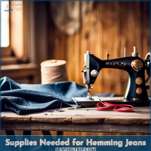 Supplies Needed for Hemming Jeans
