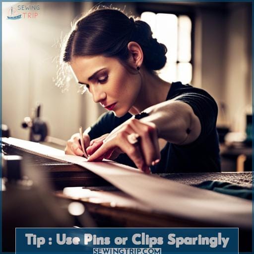 Tip : Use Pins or Clips Sparingly