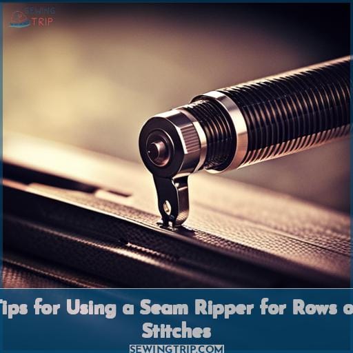 Tips for Using a Seam Ripper for Rows of Stitches