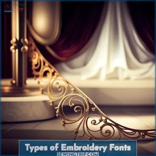 Types of Embroidery Fonts