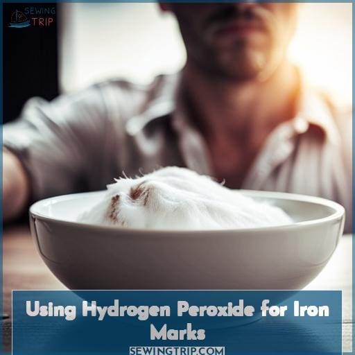Using Hydrogen Peroxide for Iron Marks