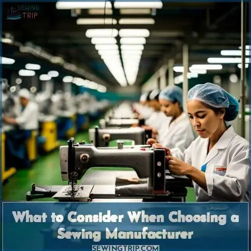 What to Consider When Choosing a Sewing Manufacturer