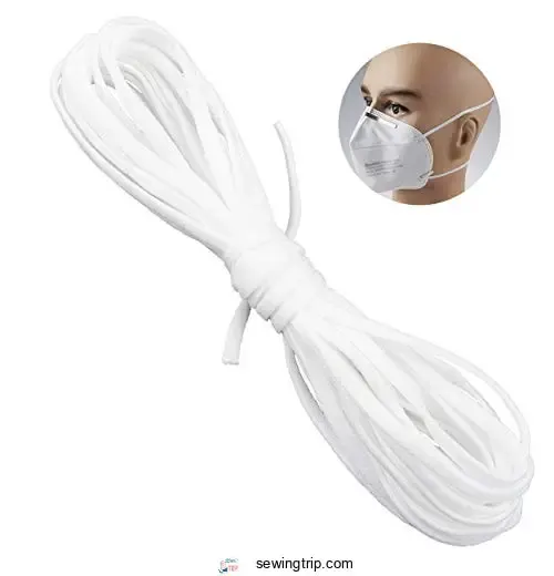 Elastico Intrecciato Singer Per Cucito – Bianco, 0,6 Cm X 8 Metri – Poliestere E Gomma