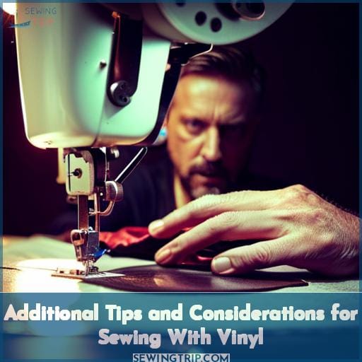 Additional Tips and Considerations for Sewing With Vinyl